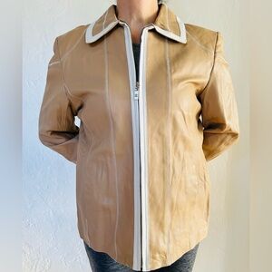 Pamela Mcoy Brown Leather Jacket